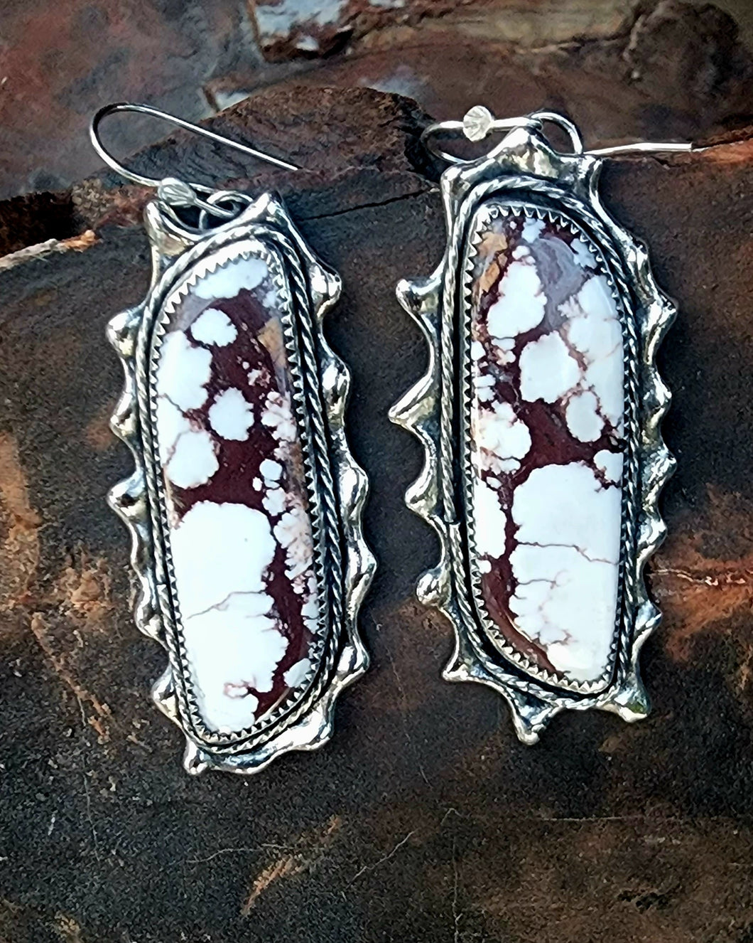 Wild Horse (Magnesite) Ruffle Earrings