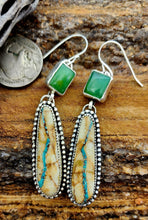 Load image into Gallery viewer, Roysten RibbonTurquoise and Chrysoprase Earrings
