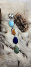 Load image into Gallery viewer, Multi-stone Lariat style Pendant
