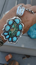 Load and play video in Gallery viewer, Turquoise Cluster Statement Pendant
