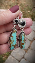 Load and play video in Gallery viewer, No. 8 Turquoise and Black Onyx Earrings
