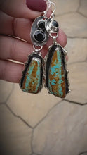 Load and play video in Gallery viewer, No. 8 Turquoise and Black Onyx Earrings
