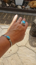 Load and play video in Gallery viewer, Beautiful Blue Kingman Turquoise Ring
