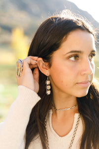 Triple Animal-Print Shell Earrings