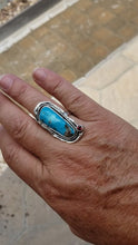 Load and play video in Gallery viewer, Kingman Turquoise and Purple Garnet Ring
